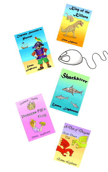 thumbnail covers of some of Emma Laybourn's free children's ebooks