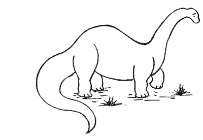Sizo the dinosaur tries to tiptoe