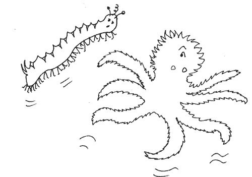 the alien school children float across the classroom