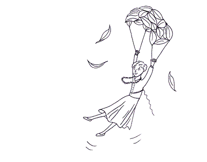 Granny Small with her parachute