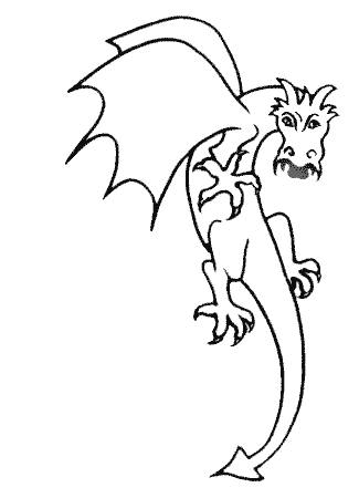 The dragon Sanguinarius, from the free kids' online story Two and a half Knights and a Dragon