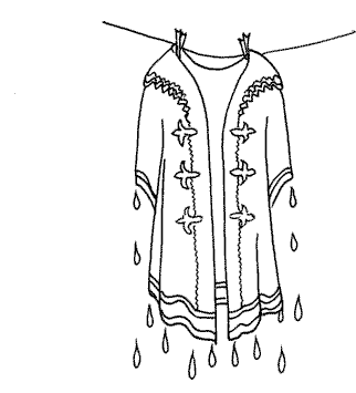 The King's gown drips on the line: from The Surprising Storm, a free kids' online fairy tale